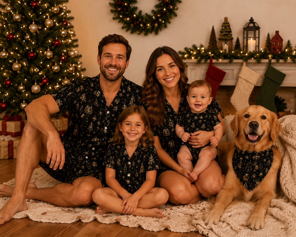 Christmas Pajamas Black kids