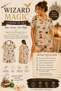Wizard Magic Ladies PJ Set