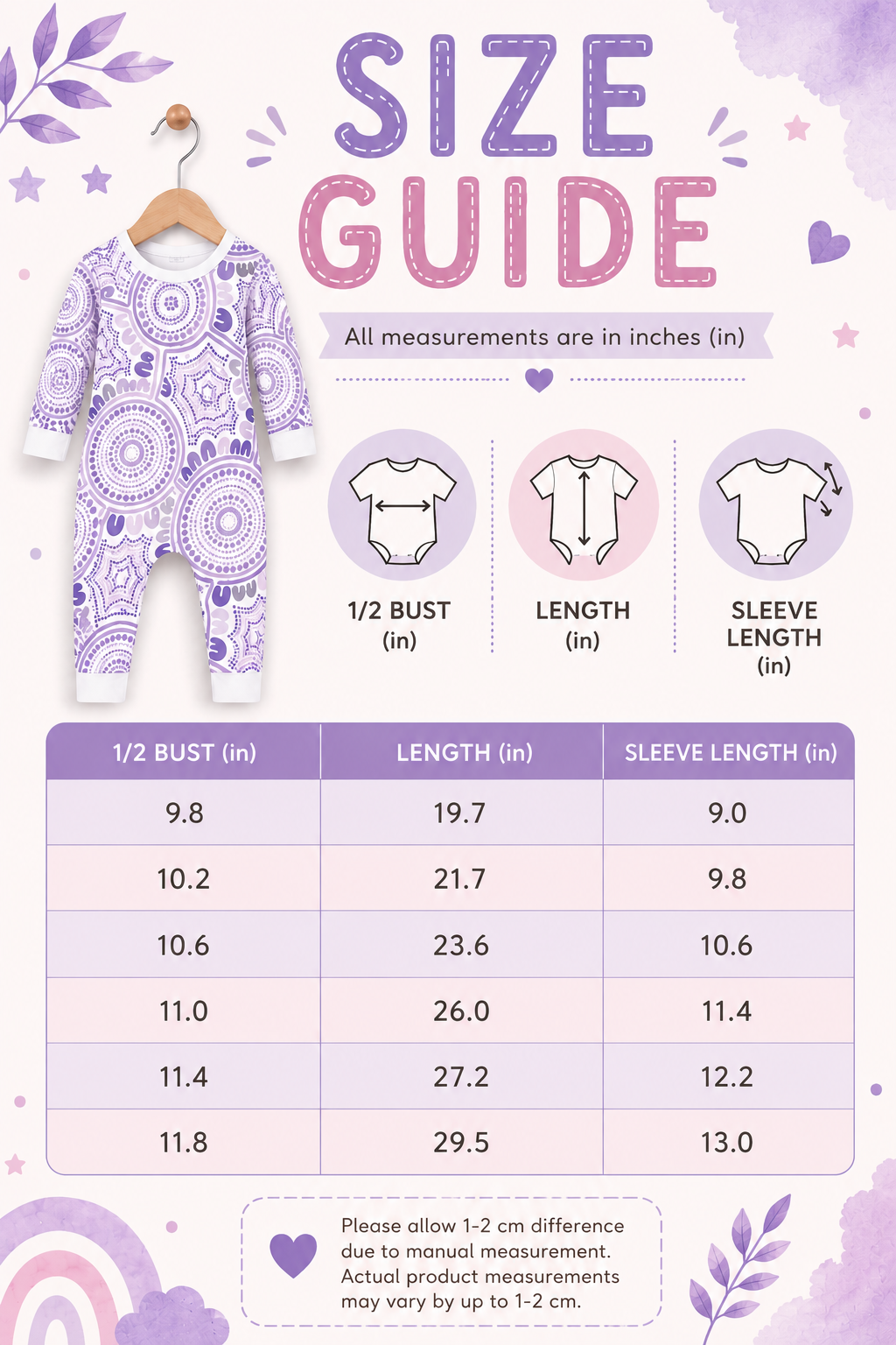 Purple dot baby bodysuits
