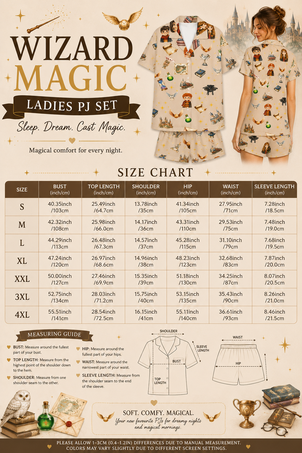 Wizard Magic Ladies PJ Set