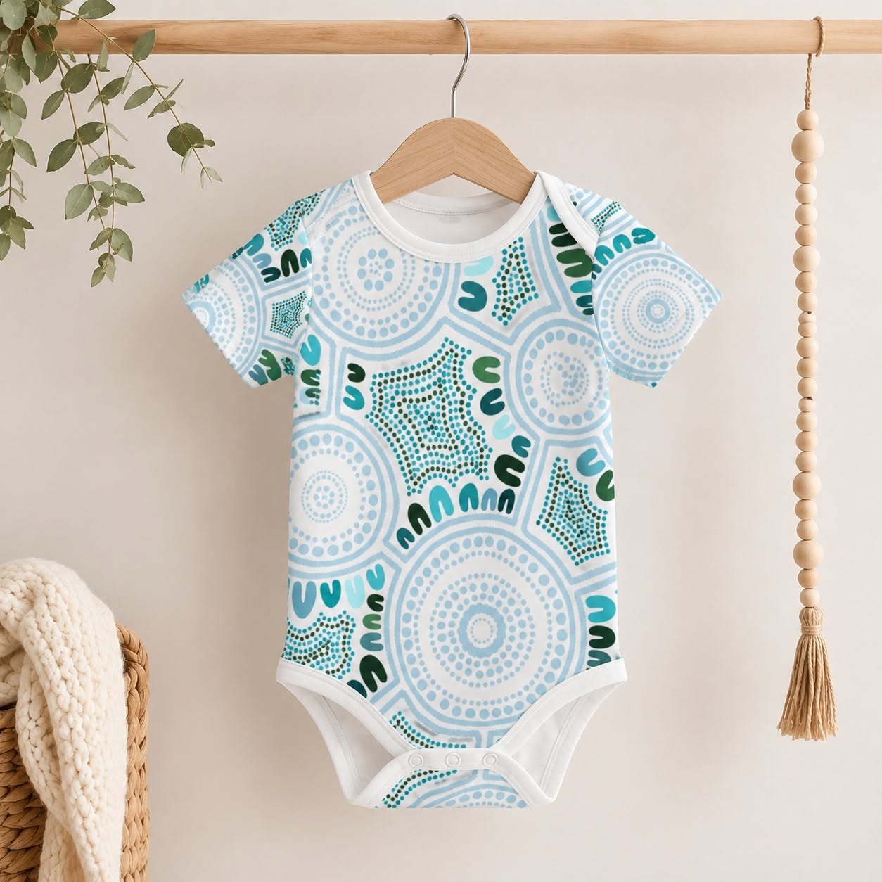 Blue Dot Baby Bodysuit
