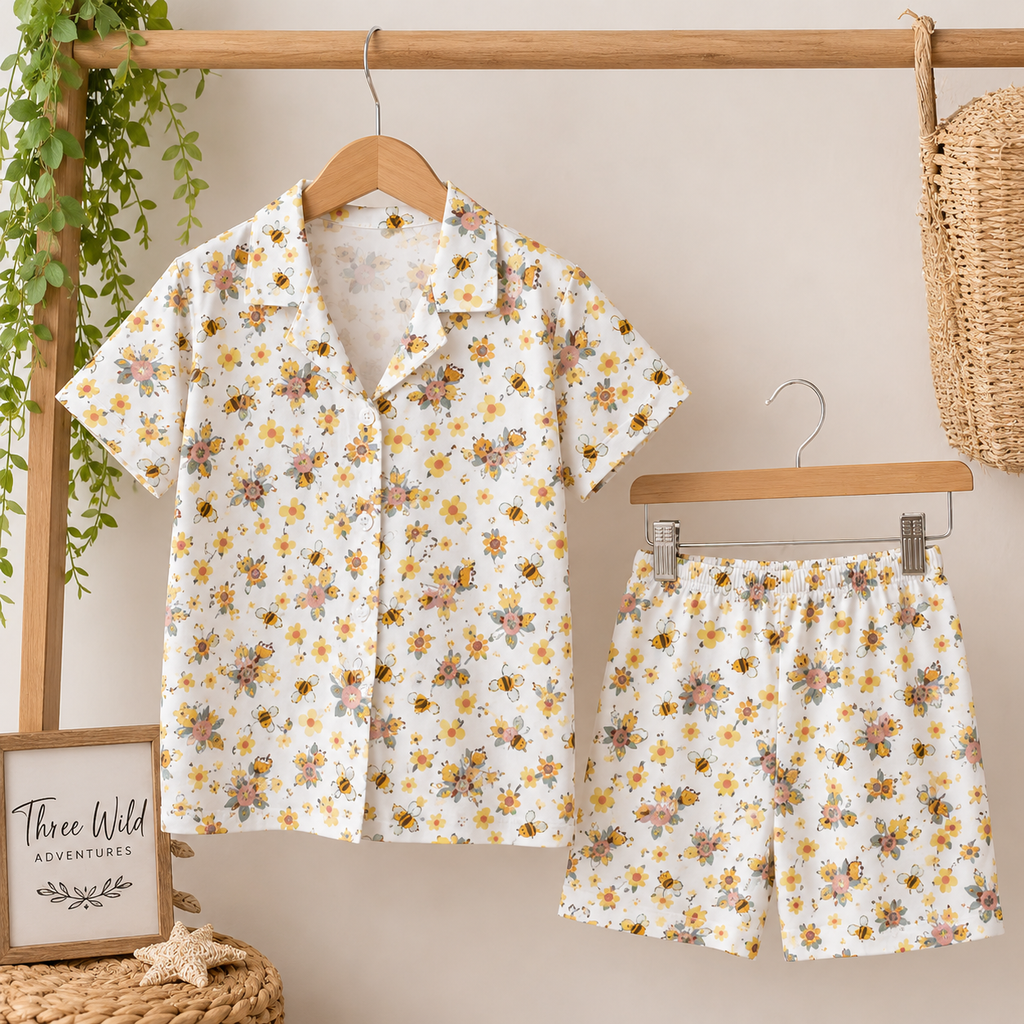 Kids Bee & Sunflower Short PJ Set