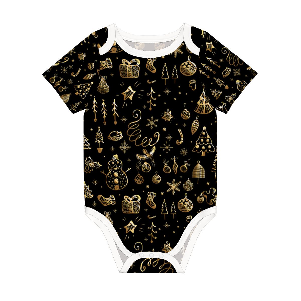 Baby Black & Gold Christmas Bodysuit