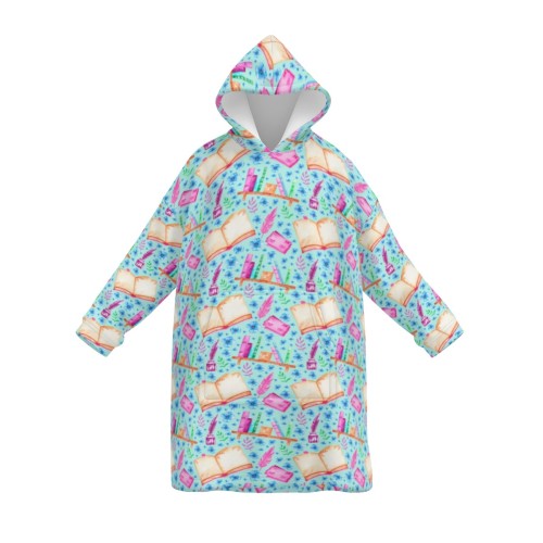 Book Lover Adult hoodie blanket