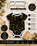 Baby Black & Gold Christmas Bodysuit