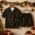 Men’s Black & Gold Christmas PJ Set