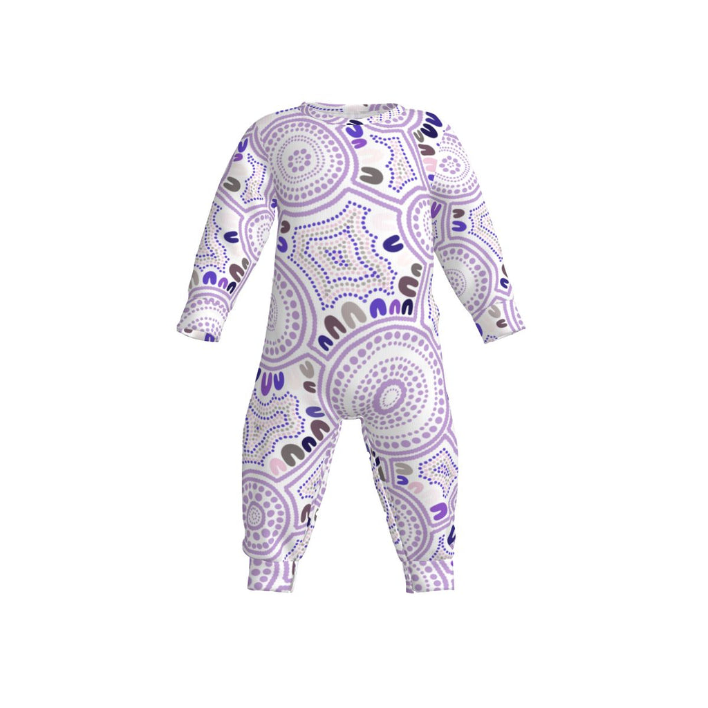 Purple dot baby bodysuits