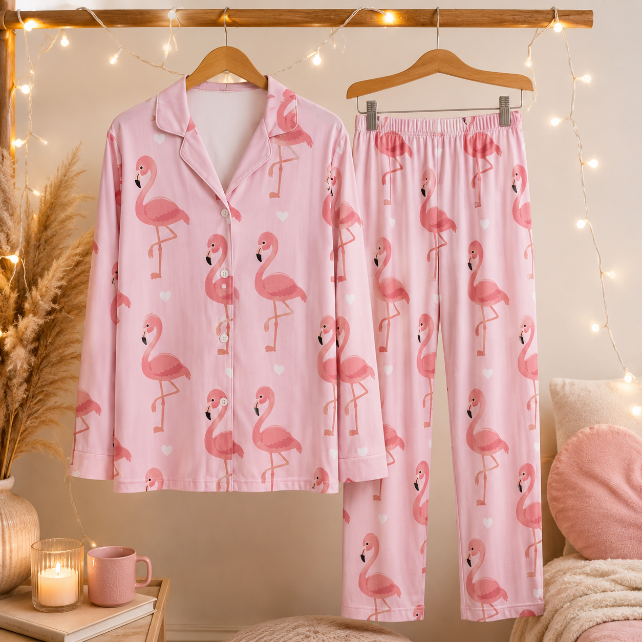 Flamingo Long Ladies PJ Set