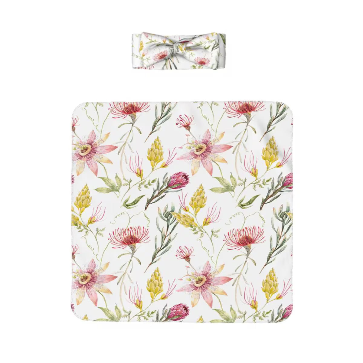 Baby Headband or Beanie & Swaddle sets