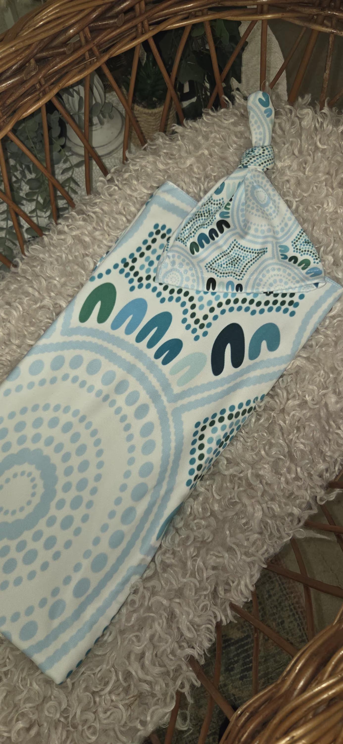 Baby Headband or Beanie & Swaddle sets