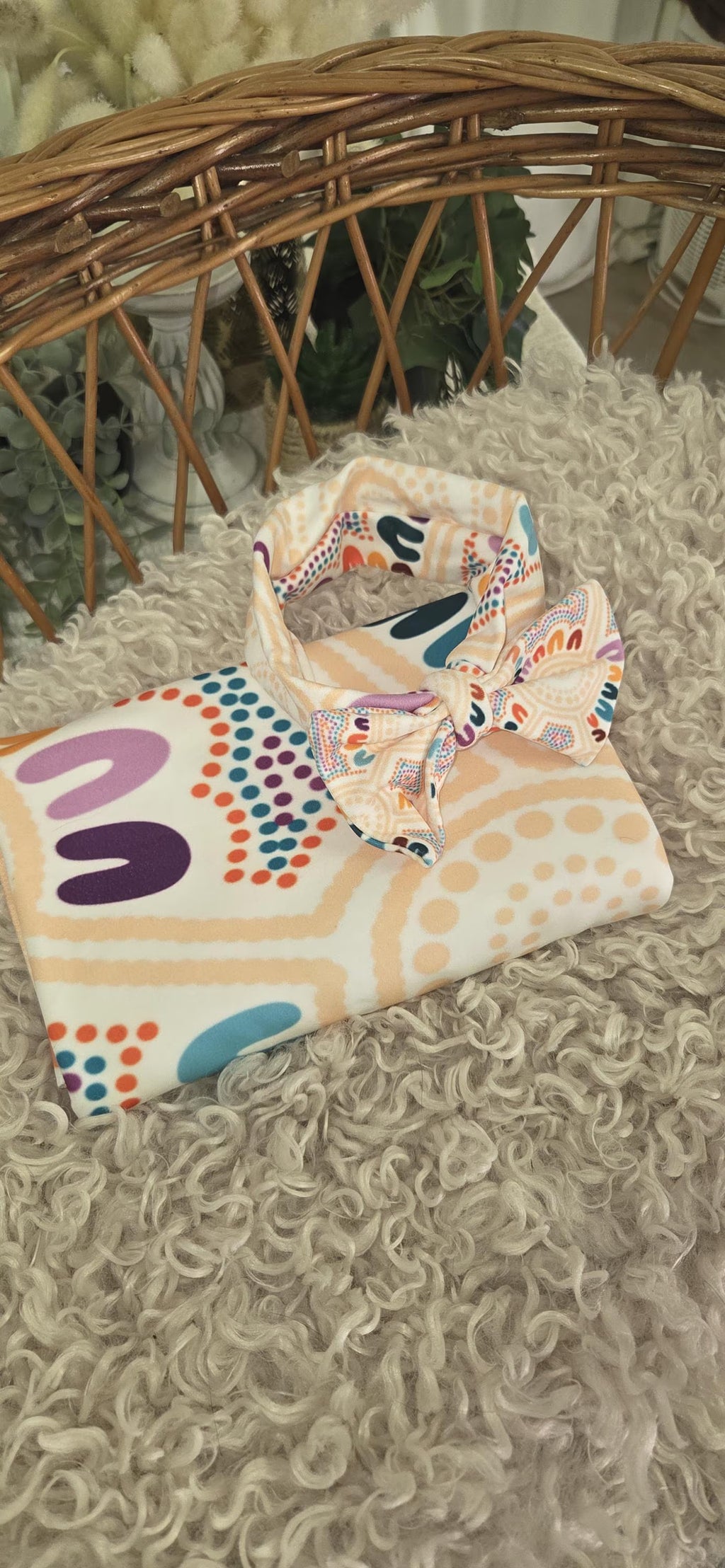 Baby Headband or Beanie & Swaddle sets