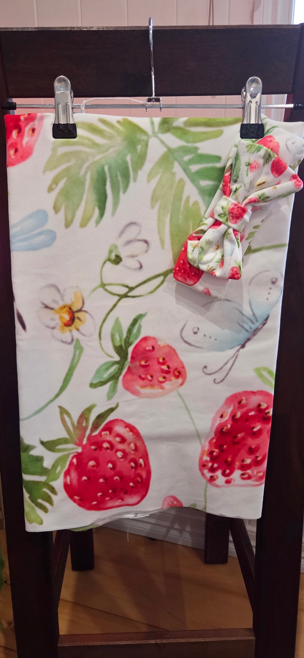 Strawberry Fields Baby Wrap + Headband