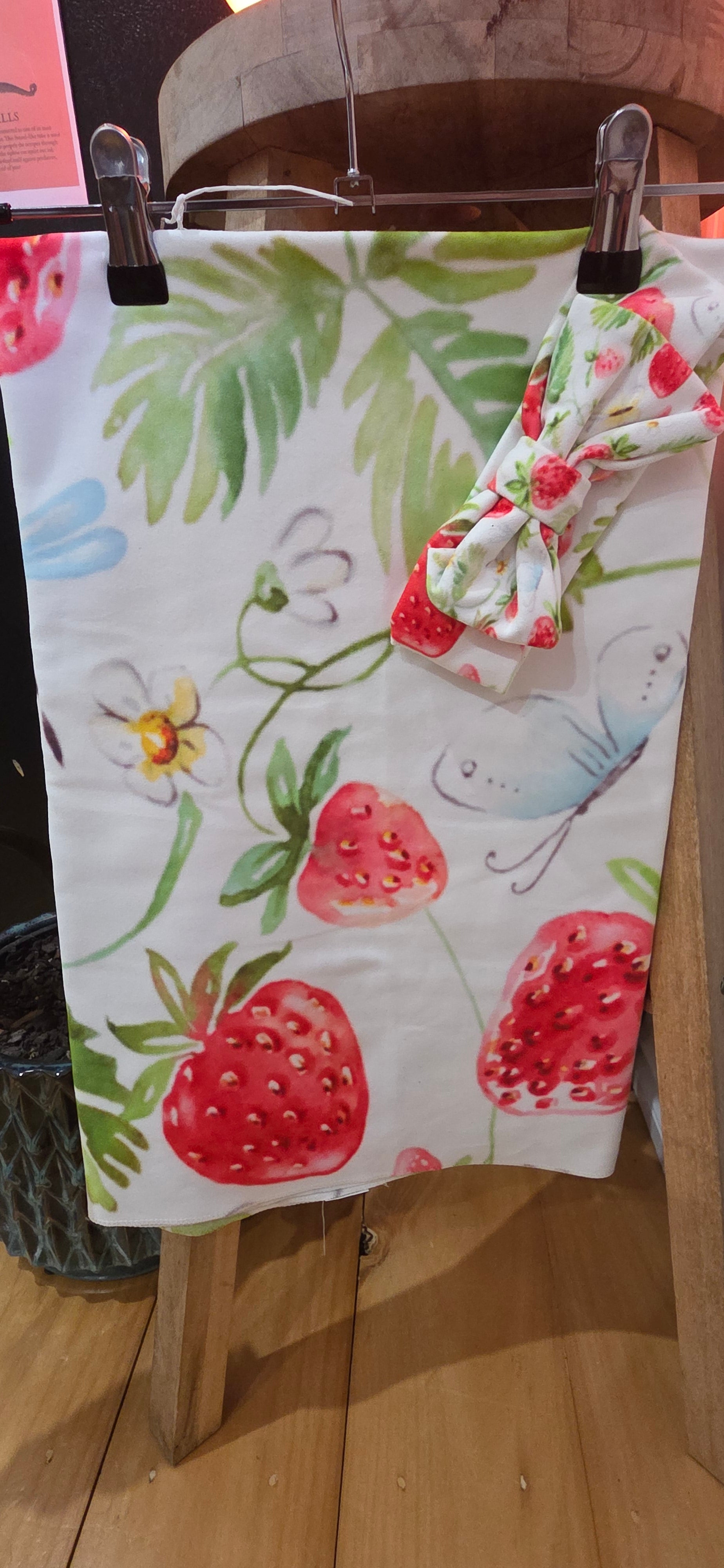 Strawberry Fields Baby Wrap + Headband